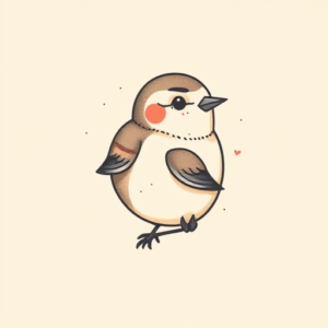 Adorable Sparrow Tattoo