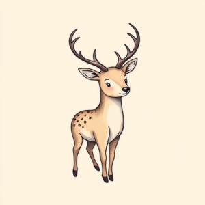 Adorable Stag Tattoo