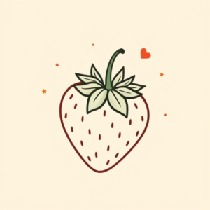 Adorable Strawberry Tattoo