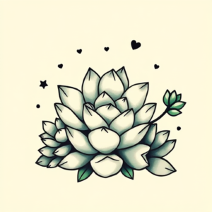 Adorable Succulent Tattoo