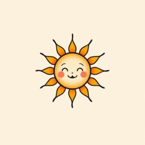 Adorable Sun Tattoo