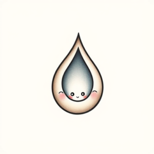 Adorable Teardrop Tattoo