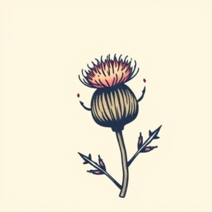 Adorable Thistle Tattoo