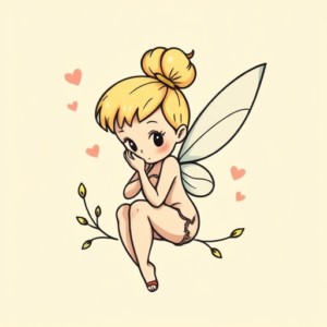 Adorable Tinkerbell Tattoo