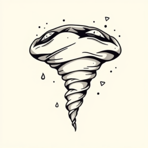 Adorable Tornado Tattoo