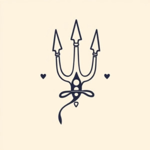 Adorable Trident Tattoo