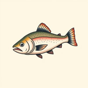 Adorable Trout Tattoo