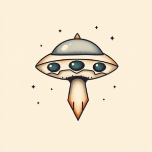 Adorable Ufo Tattoo
