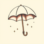 Adorable Umbrella Tattoo