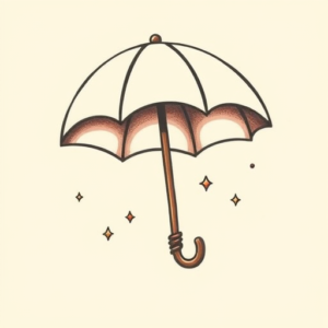 Adorable Umbrella Tattoo