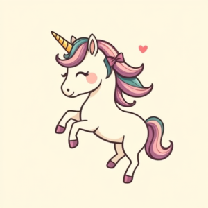 Adorable Unicorn Tattoo