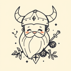 Adorable Viking Tattoo