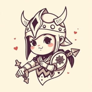 Adorable Warrior Tattoo