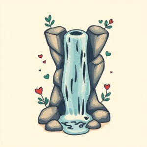 Adorable Waterfall Tattoo