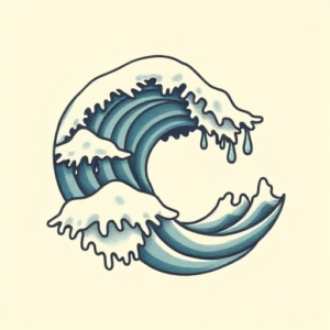 Adorable Wave Tattoo