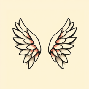Adorable Wings Tattoo