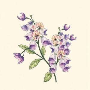 Adorable Wisteria Tattoo