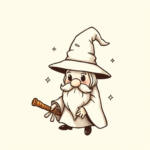 Adorable Wizard Tattoo