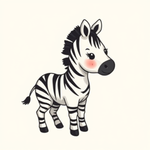 Adorable Zebra Tattoo