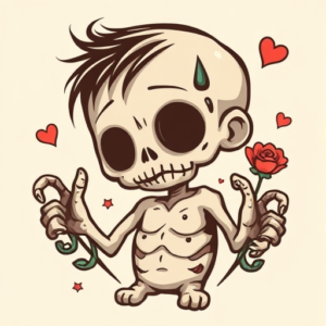 Adorable Zombie Tattoo