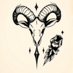 American Traditional Aries Tattoo