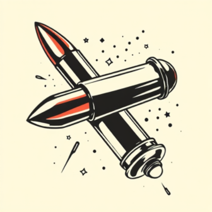 American Traditional Bullet Tattoo