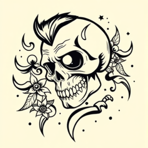 American Traditional Cartoon Tattoo