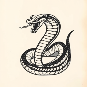 American Traditional Cobra Tattoo