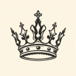 American Traditional Crown Tattoo