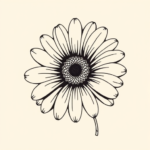 American Traditional Daisy Tattoo