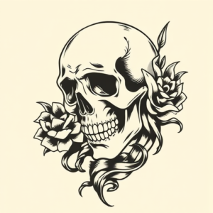 American Traditional Death Tattoo