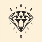 American Traditional Diamond Tattoo