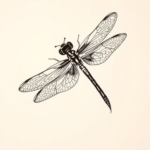 American Traditional Dragonfly Tattoo