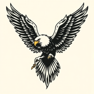 American Traditional Eagle Tattoo