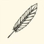 American Traditional Feather Tattoo