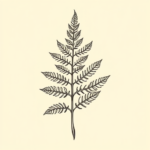 American Traditional Fern Tattoo