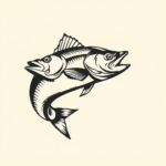 American Traditional Fishing Tattoo