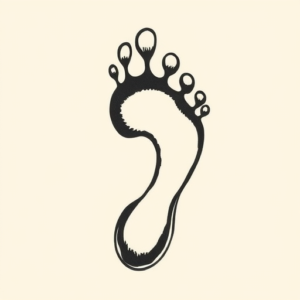 American Traditional Footprint Tattoo