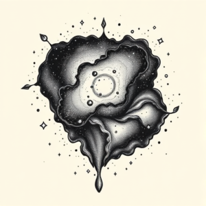 American Traditional Galaxy Tattoo