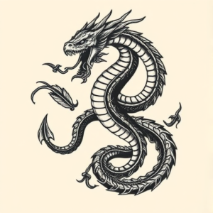 American Traditional Hydra Tattoo