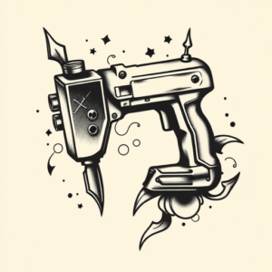 American Traditional Jigsaw Tattoo