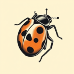 American Traditional Ladybug Tattoo