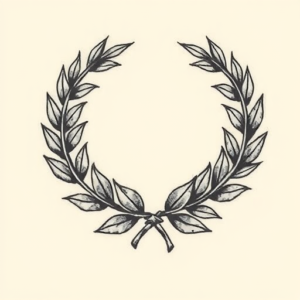 American Traditional Laurel Tattoo