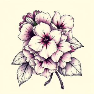 American Traditional Lilac Tattoo