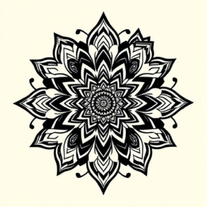American Traditional Mandala Tattoo