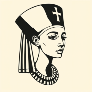 American Traditional Nefertiti Tattoo