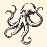 American Traditional Octopus Tattoo