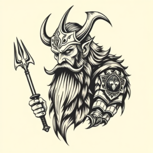 American Traditional Odin Tattoo