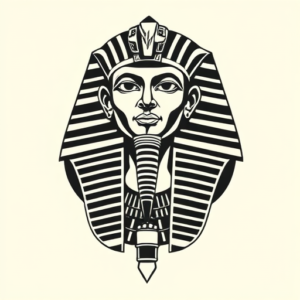 American Traditional Pharaoh Tattoo