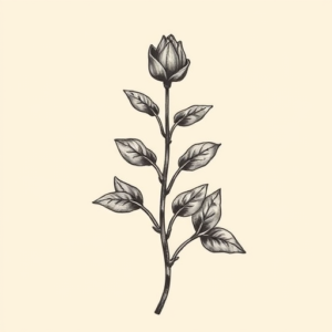 American Traditional Plant Tattoo